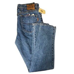 Vintage Linson Indigo Mens 33x34 Blue Denim Jeans Ankle Leg B-02 Dead-stock 90s